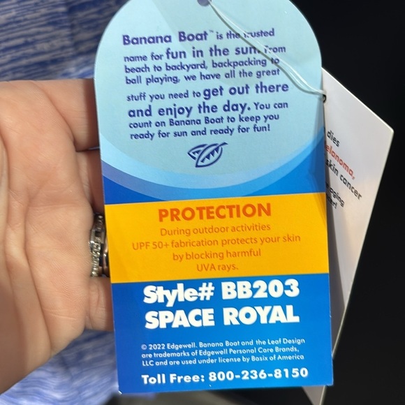 Banana Boat UPF 50+ Sun protection performance v-neck, summer outdoor - Picture 6 of 9